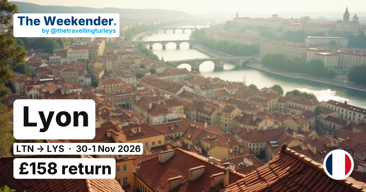 Lyon weekend break from London Luton - £158 return