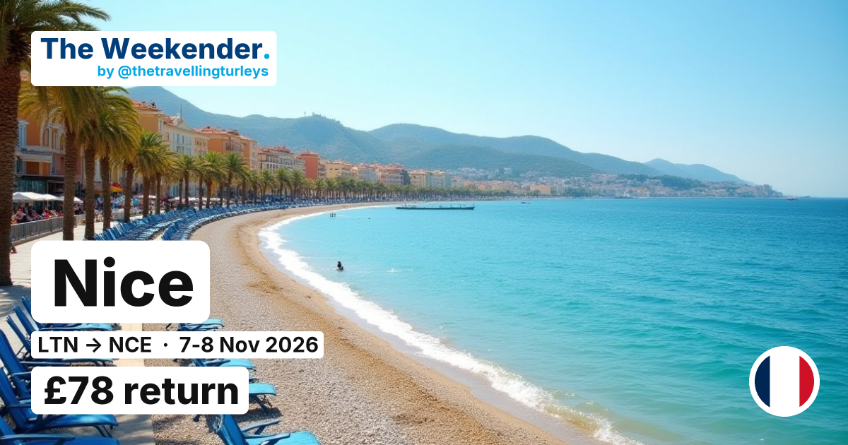 Nice weekend break from London Luton - £78 return