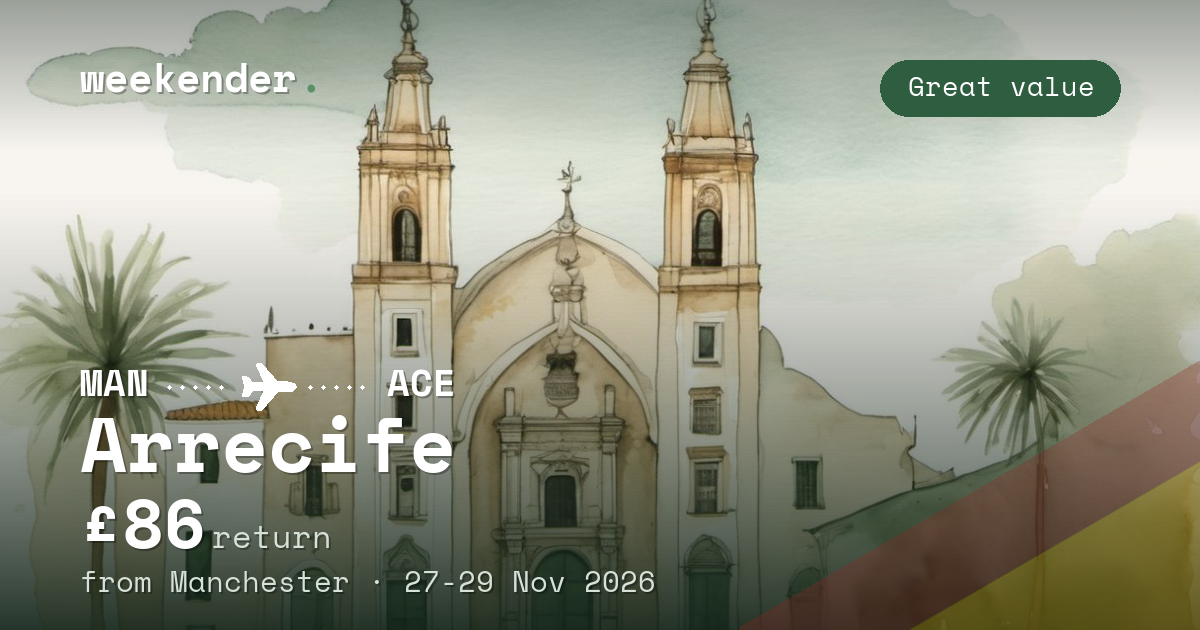 Arrecife weekend break from Manchester - £86 return