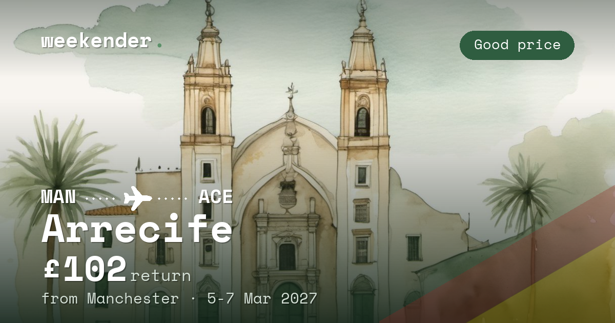 Arrecife weekend break from Manchester - £102 return