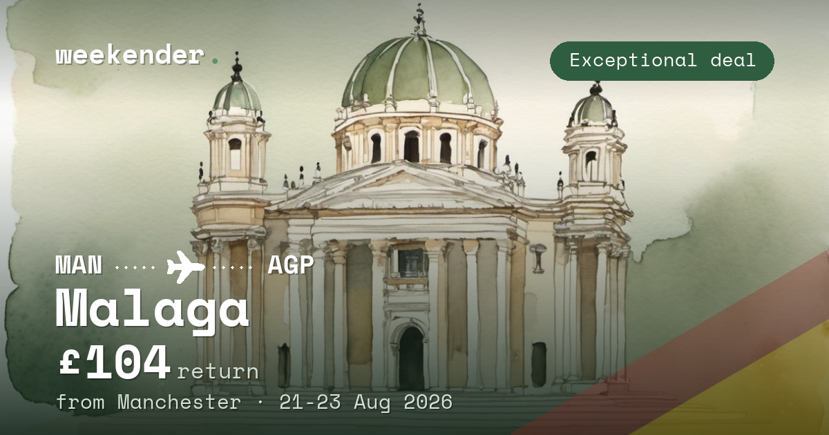 Malaga weekend break from Manchester - £104 return
