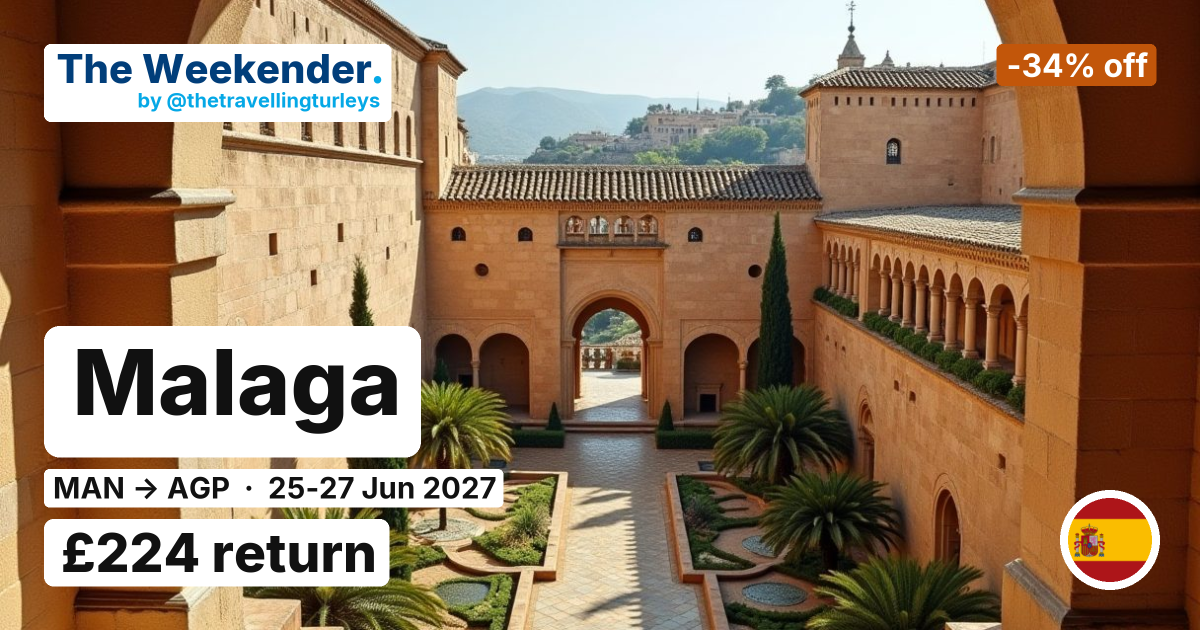 Malaga weekend break from Manchester - £224 return
