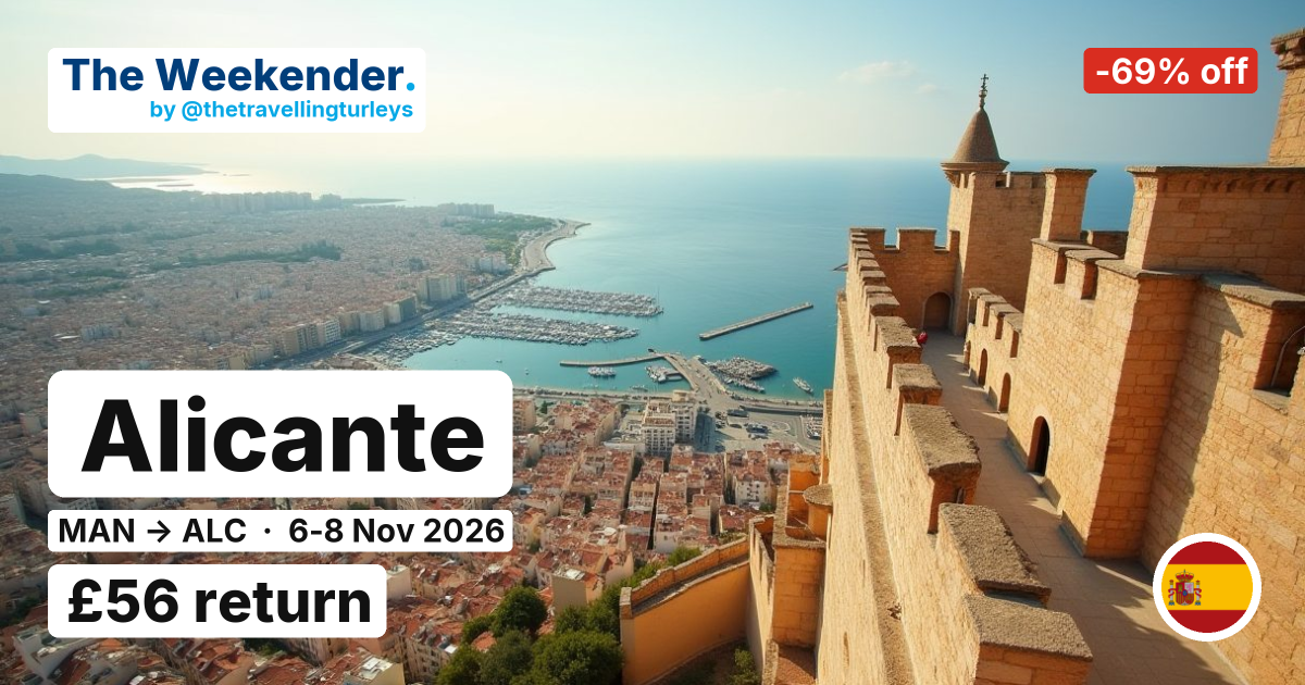 Alicante weekend break from Manchester - £56 return