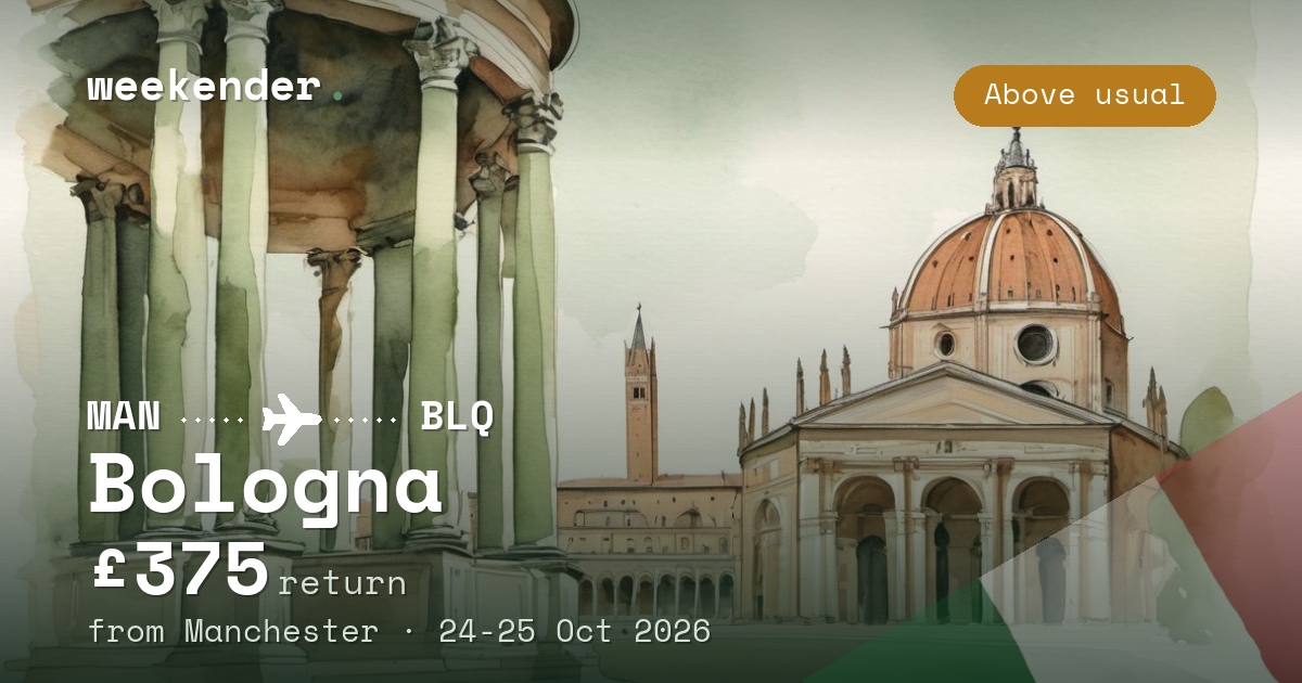 Bologna weekend break from Manchester - £375 return