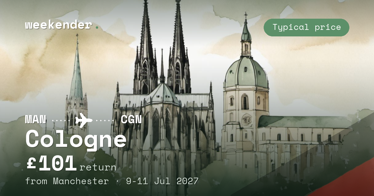 Cologne weekend break from Manchester - £101 return