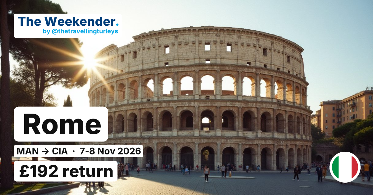 Rome weekend break from Manchester - £192 return