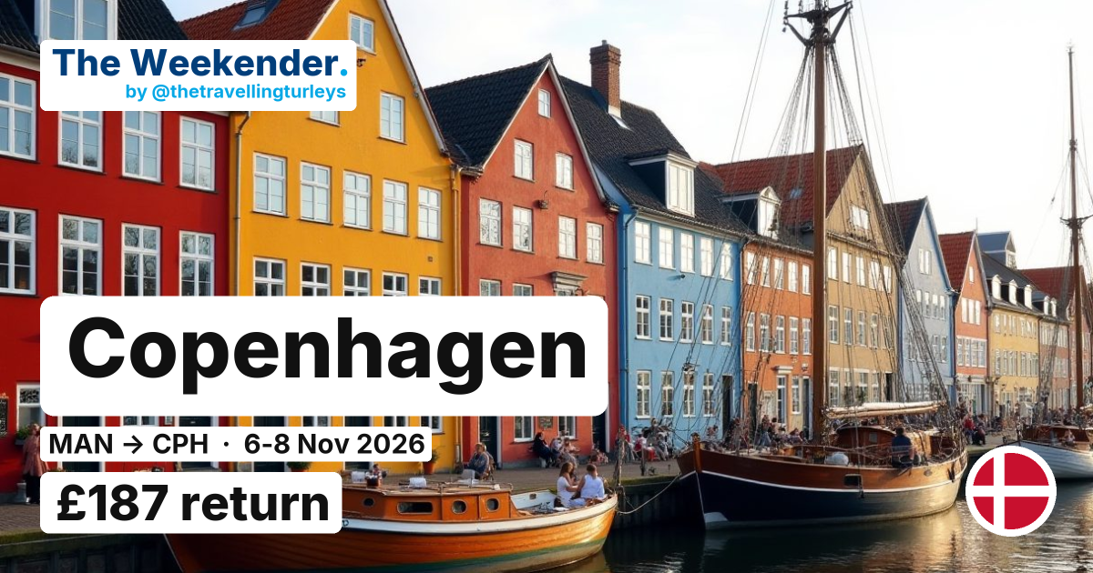 Copenhagen weekend break from Manchester - £187 return