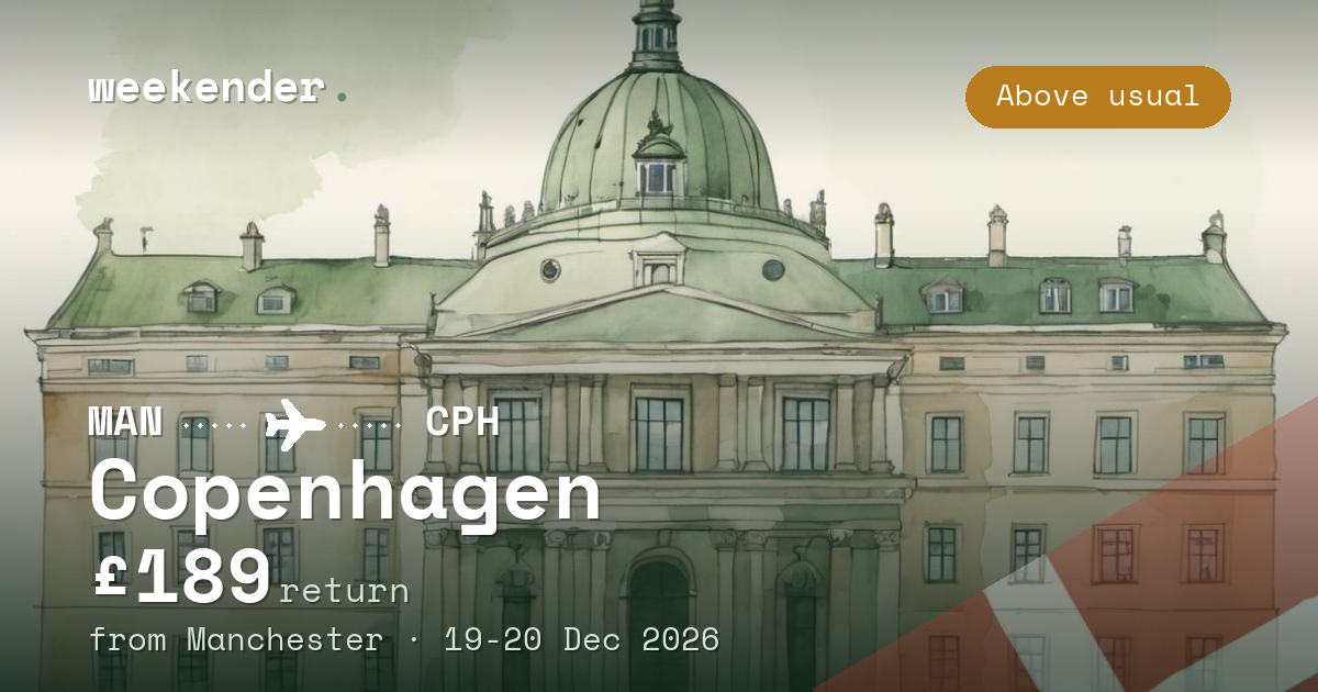 Copenhagen weekend break from Manchester - £189 return
