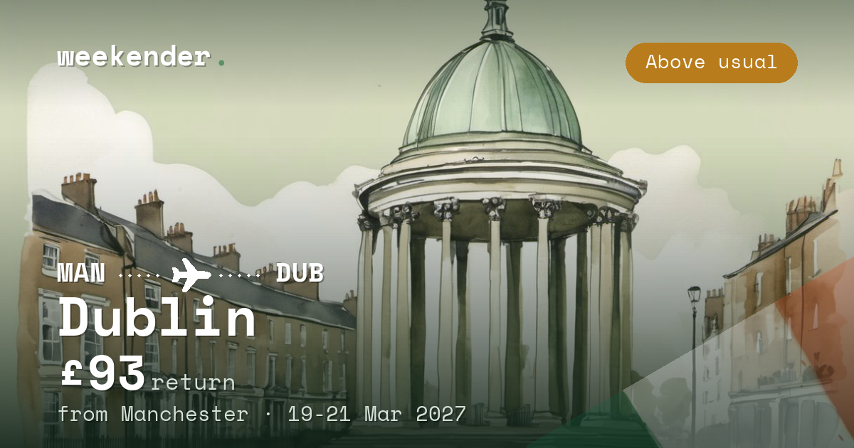 Dublin weekend break from Manchester - £93 return