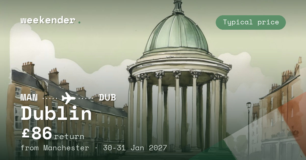 Dublin weekend break from Manchester - £86 return