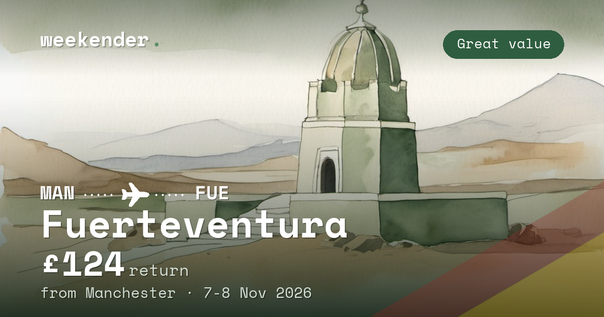 Fuerteventura weekend break from Manchester - £124 return