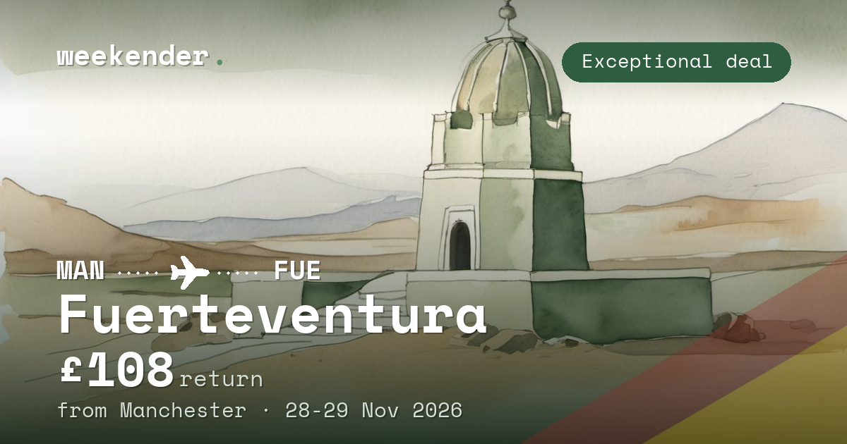 Fuerteventura weekend break from Manchester - £108 return