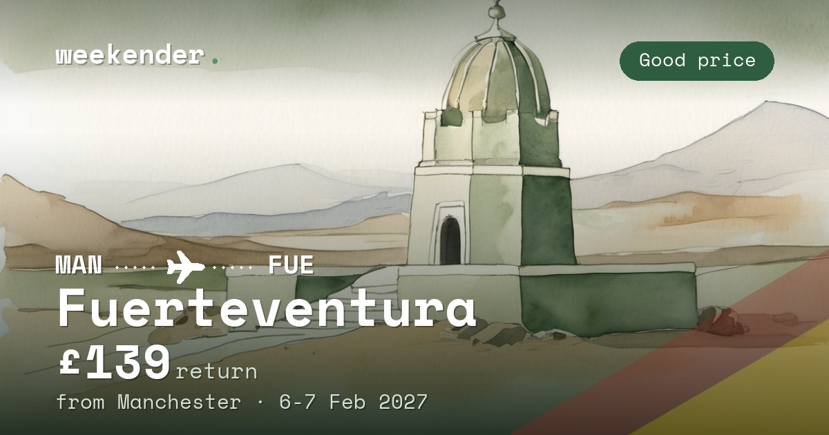 Fuerteventura weekend break from Manchester - £139 return