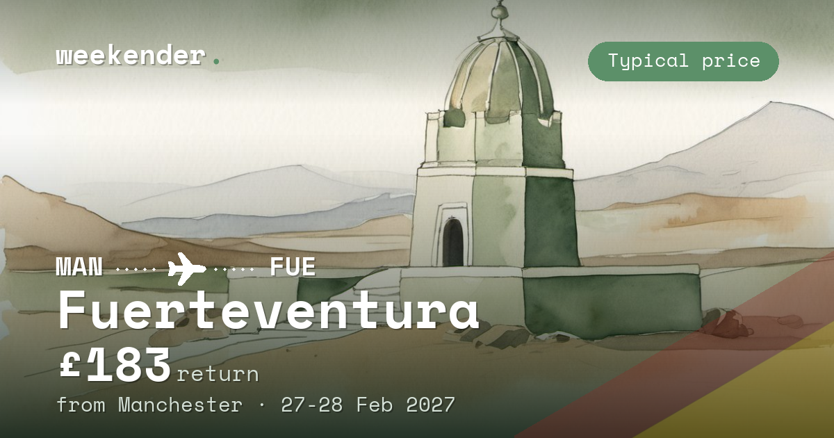 Fuerteventura weekend break from Manchester - £183 return