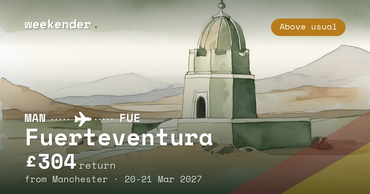 Fuerteventura weekend break from Manchester - £304 return