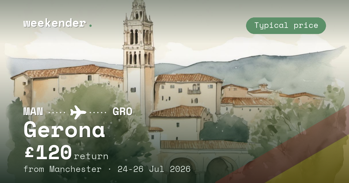 Gerona weekend break from Manchester - £114 return