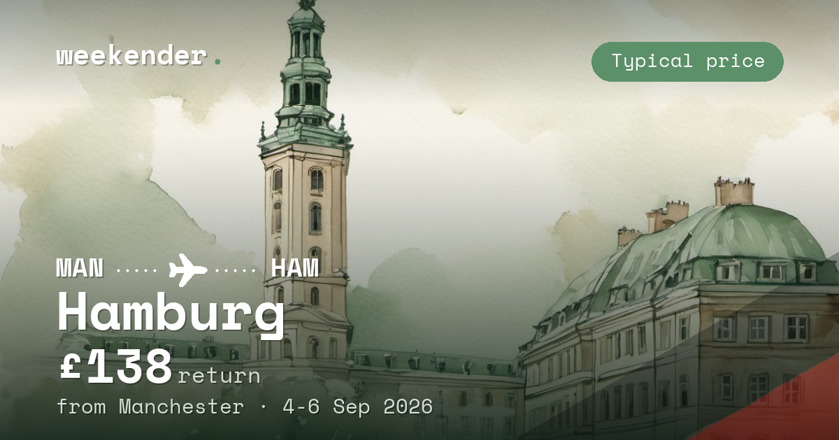 Hamburg weekend break from Manchester - £138 return