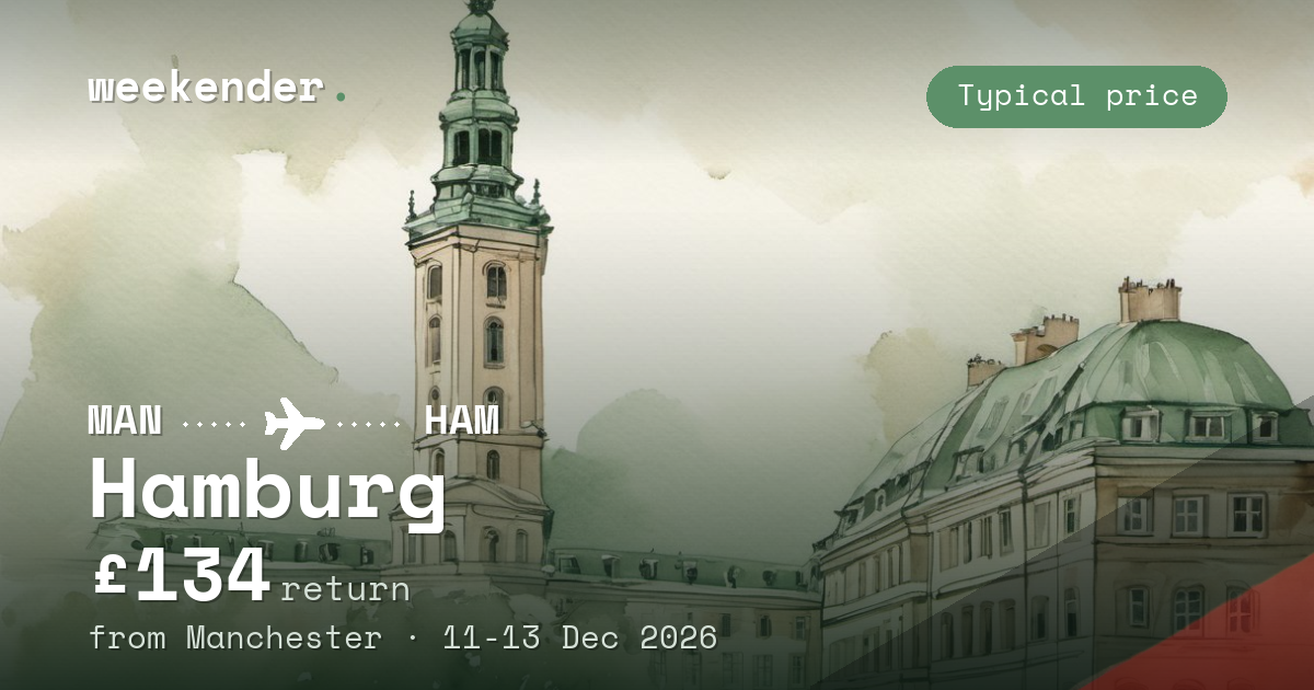 Hamburg weekend break from Manchester - £134 return