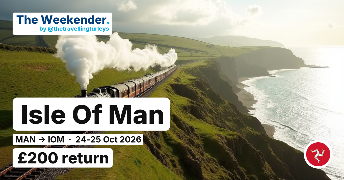 Isle Of Man weekend break from Manchester - £200 return