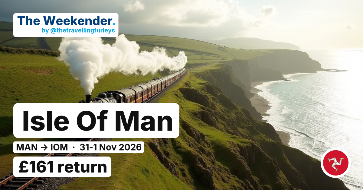 Isle Of Man weekend break from Manchester - £161 return