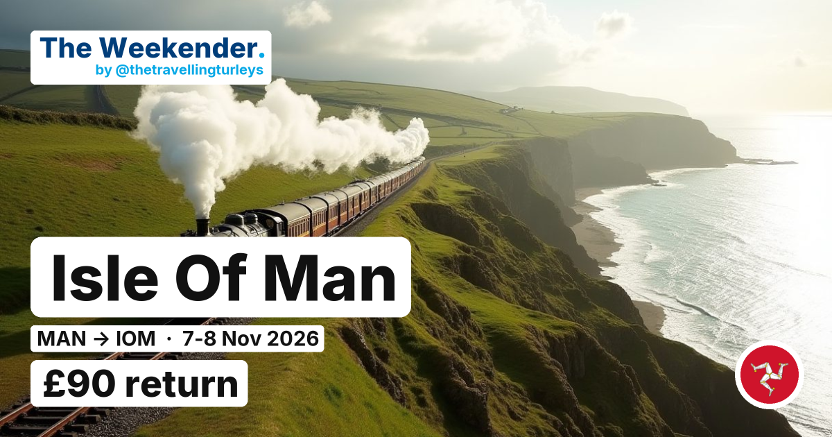 Isle Of Man weekend break from Manchester - £90 return