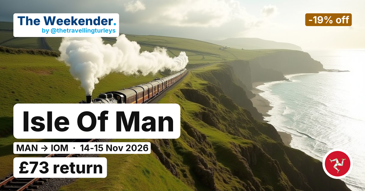 Isle Of Man weekend break from Manchester - £73 return