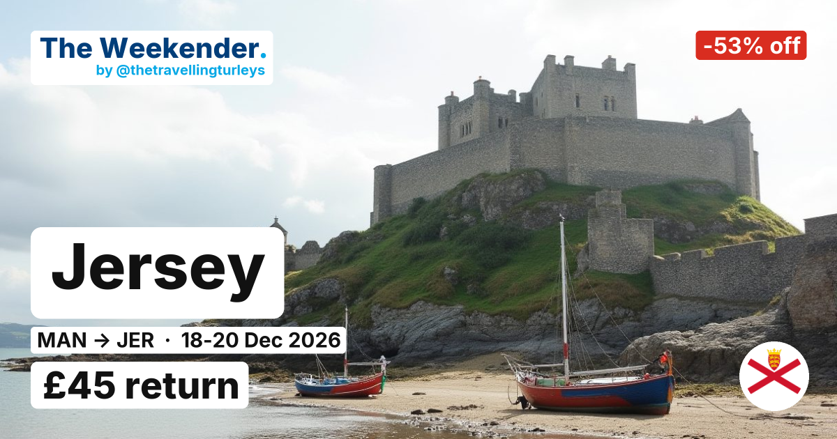 Jersey weekend break from Manchester - £45 return