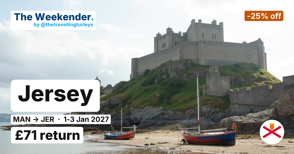 Jersey weekend break from Manchester - £71 return