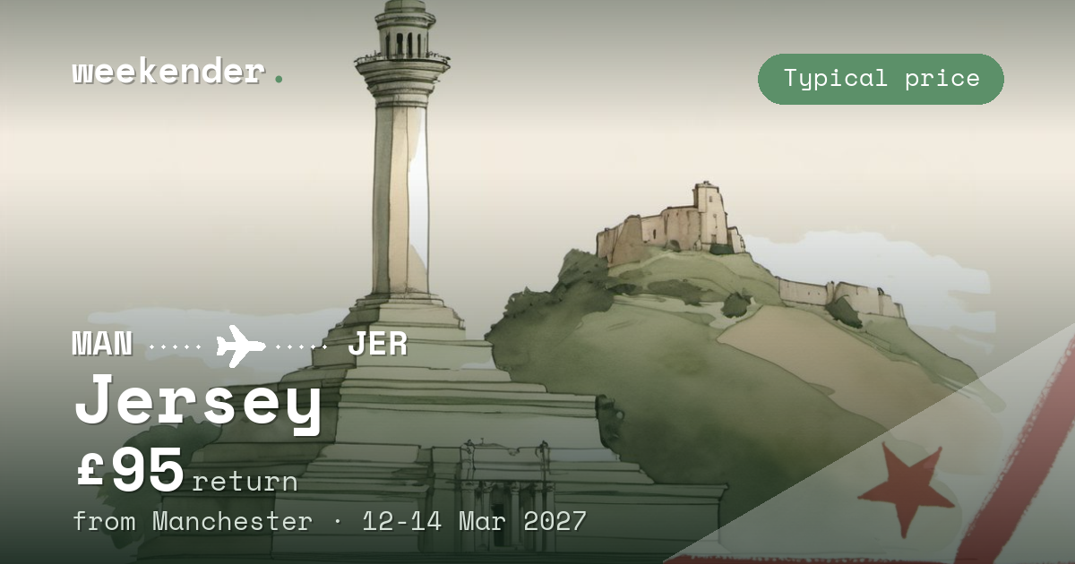 Jersey weekend break from Manchester - £95 return