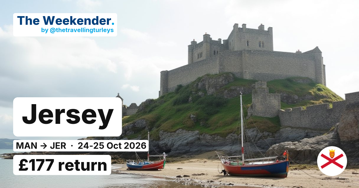 Jersey weekend break from Manchester - £177 return
