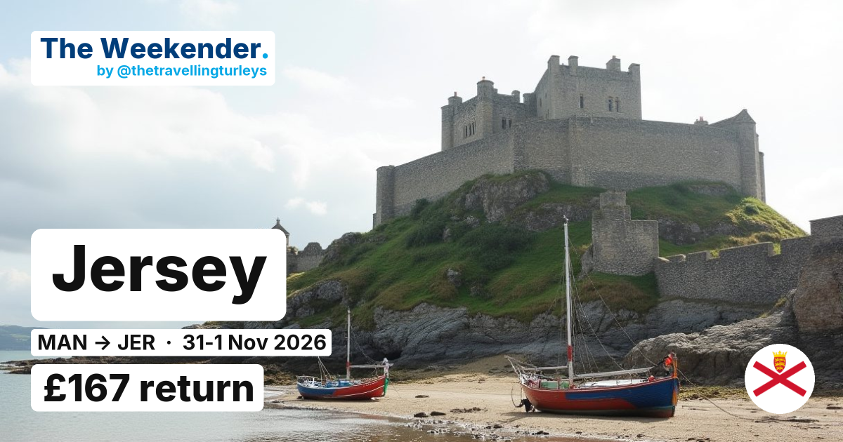 Jersey weekend break from Manchester - £167 return