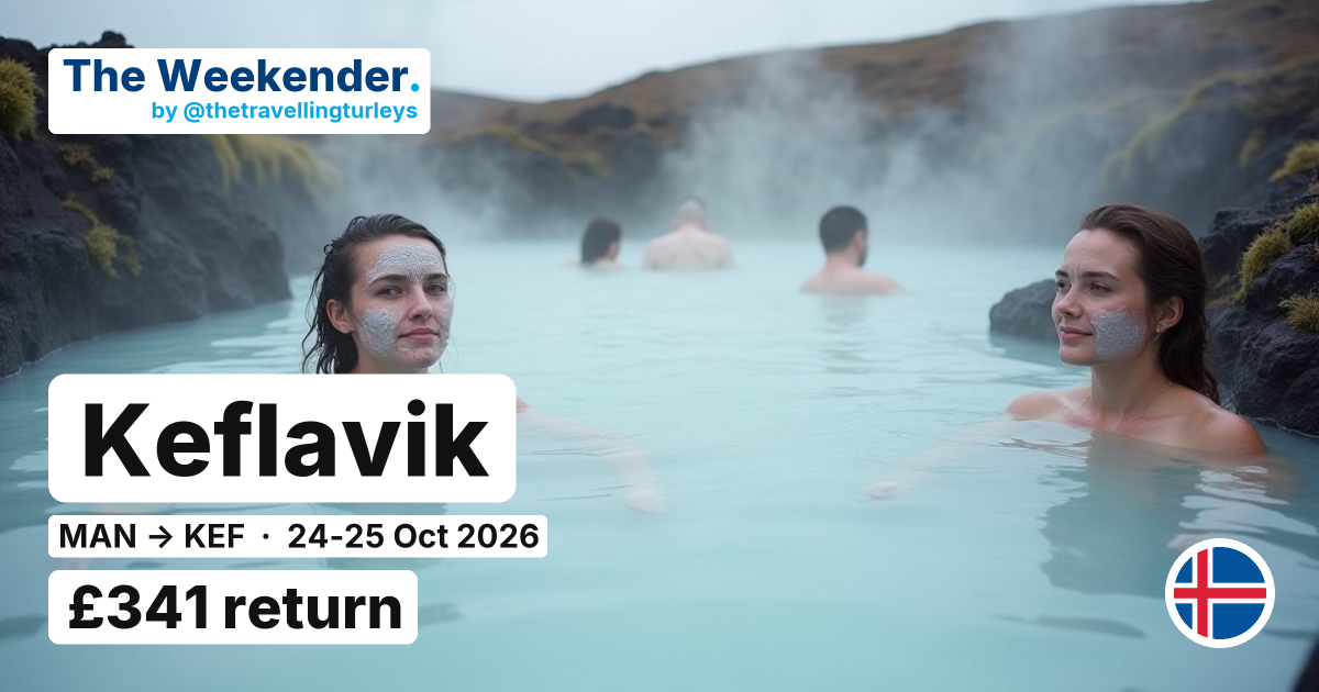 Keflavik weekend break from Manchester - £341 return