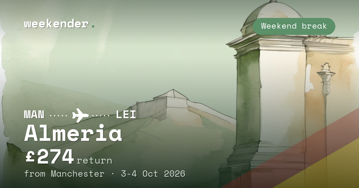 Almeria weekend break from Manchester - £274 return