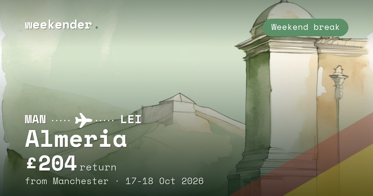 Almeria weekend break from Manchester - £204 return