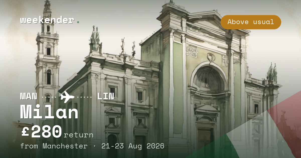 Milan weekend break from Manchester - £280 return