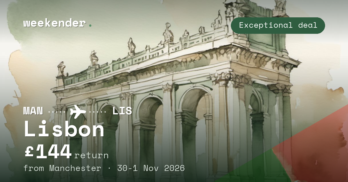 Lisbon weekend break from Manchester - £144 return