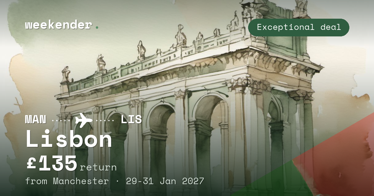 Lisbon weekend break from Manchester - £135 return