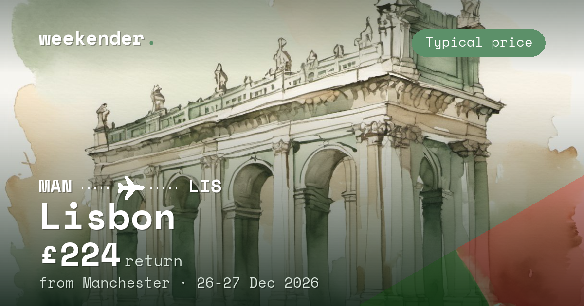 Lisbon weekend break from Manchester - £224 return