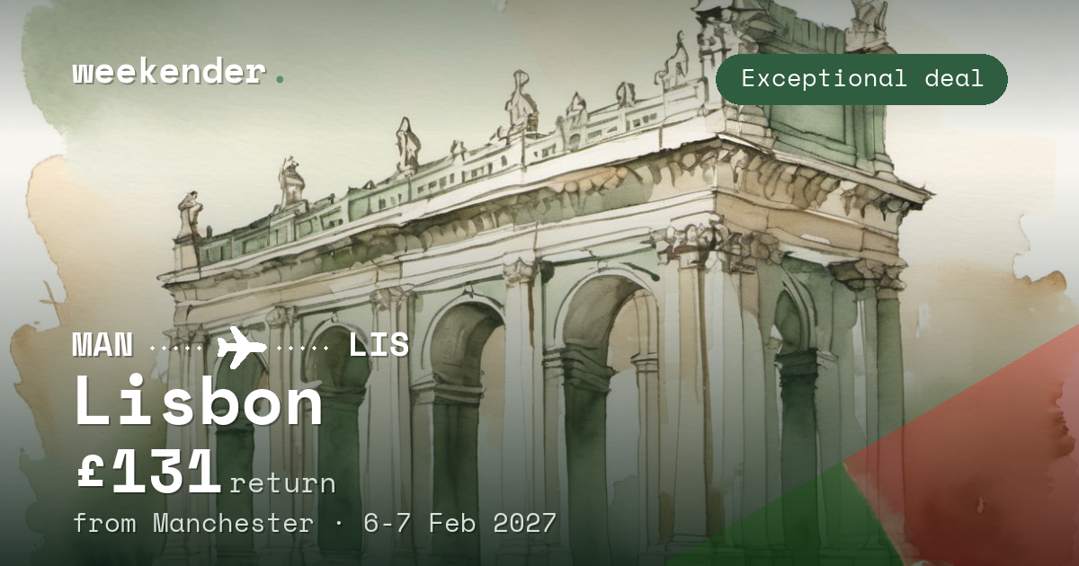 Lisbon weekend break from Manchester - £131 return