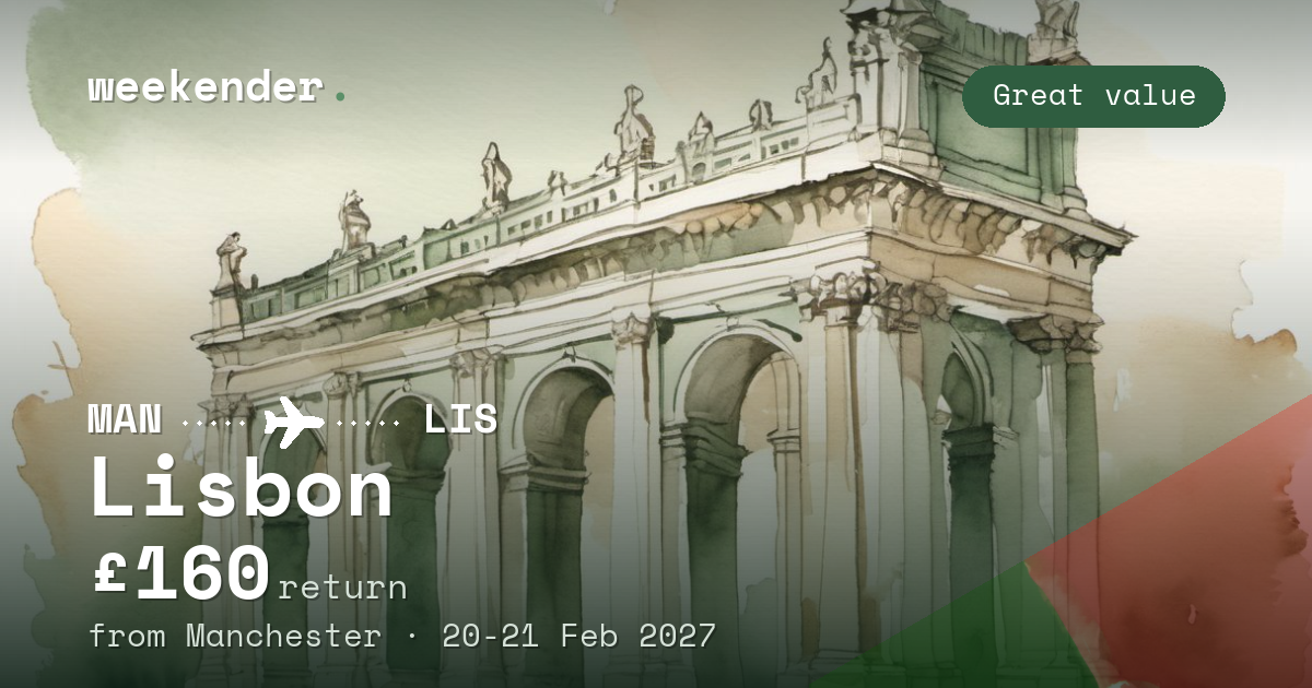 Lisbon weekend break from Manchester - £160 return
