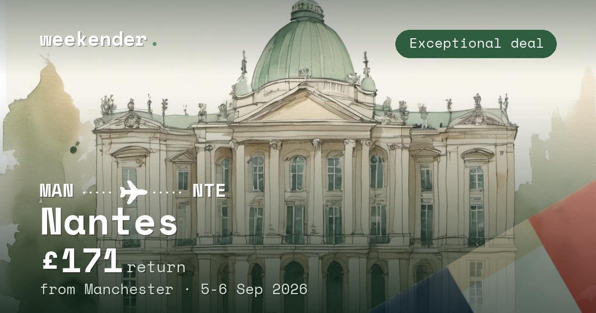 Nantes weekend break from Manchester - £171 return