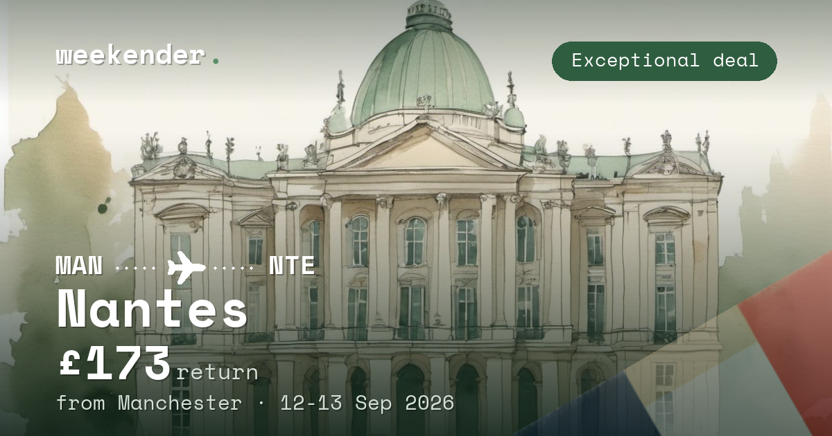 Nantes weekend break from Manchester - £173 return