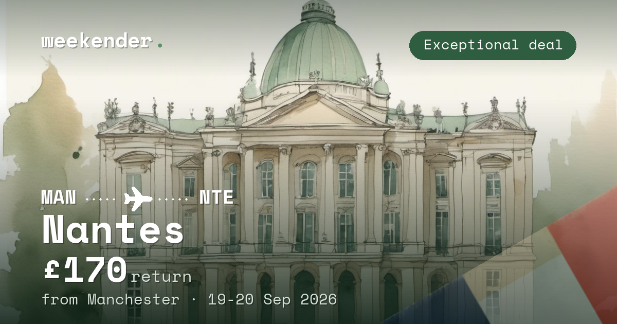 Nantes weekend break from Manchester - £170 return