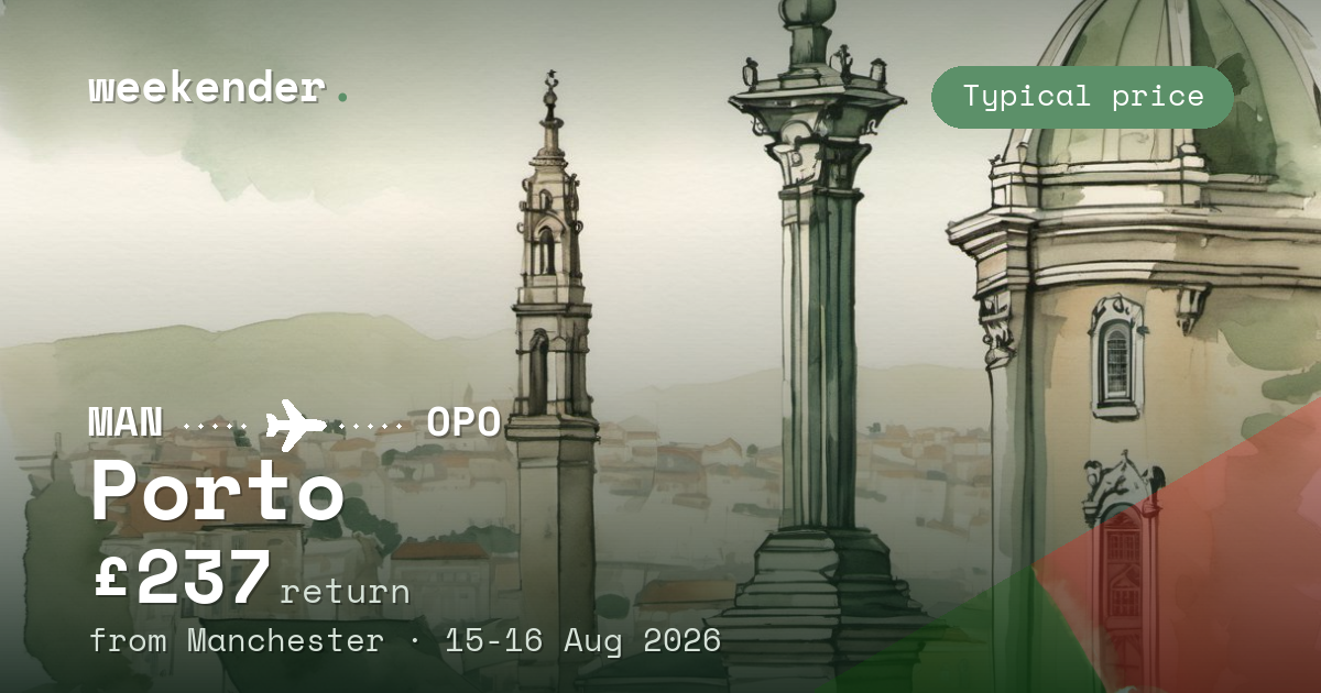 Porto weekend break from Manchester - £237 return