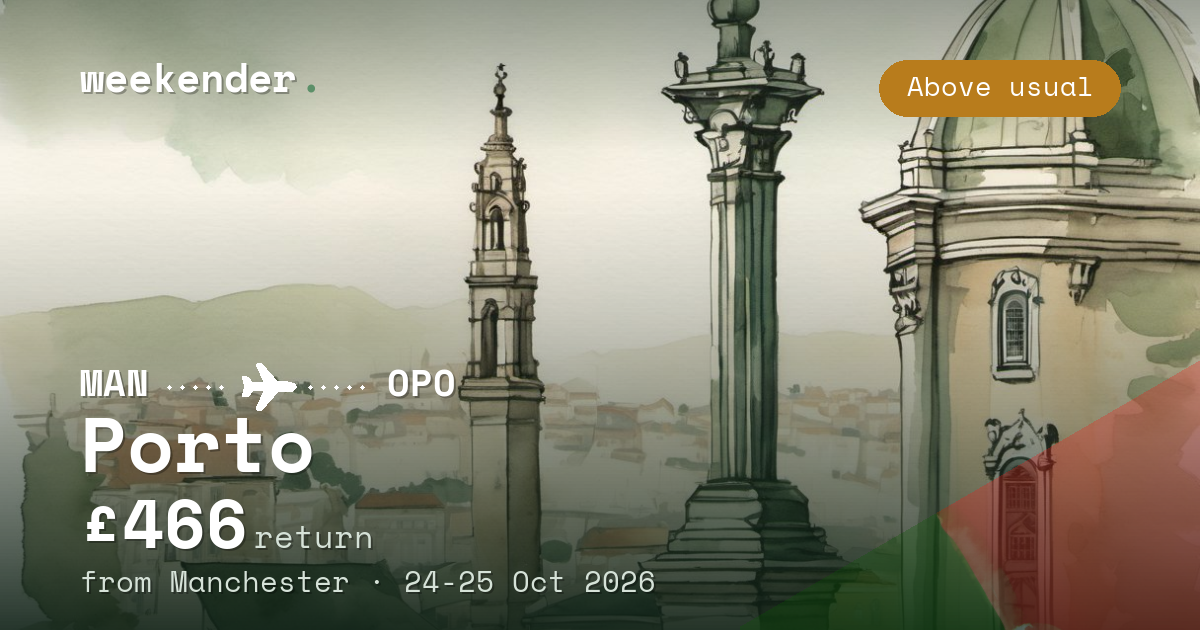 Porto weekend break from Manchester - £466 return