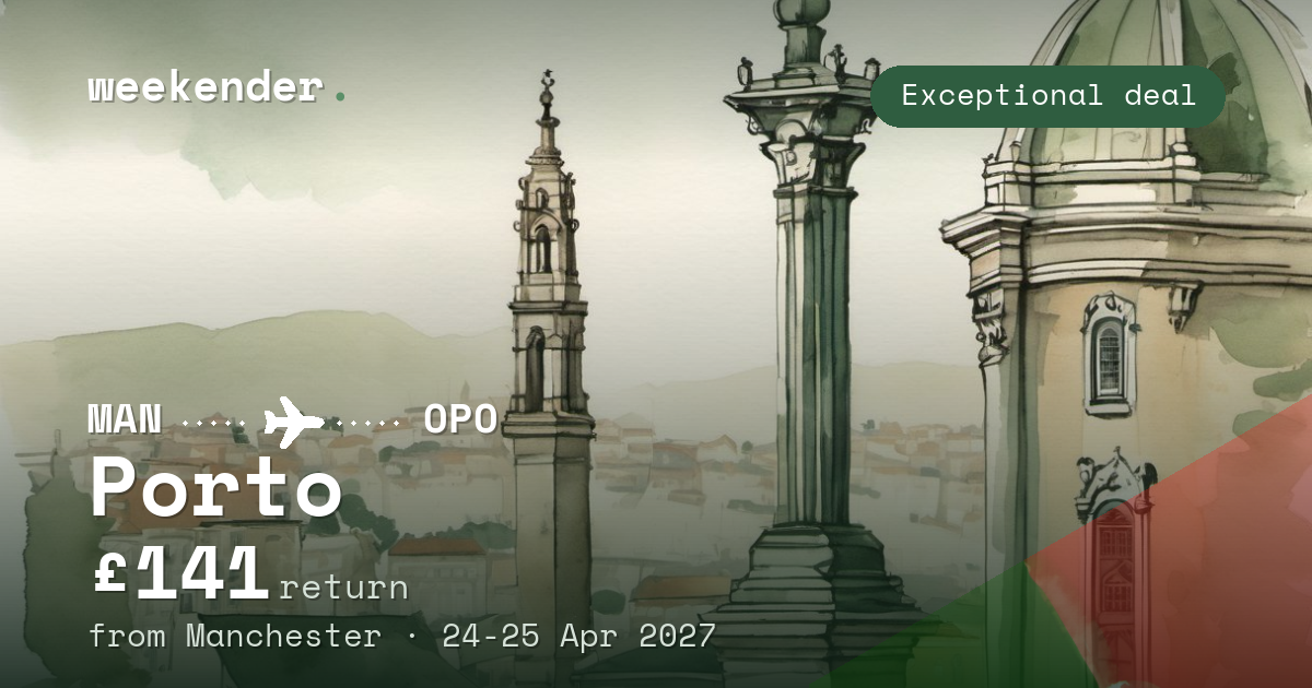 Porto weekend break from Manchester - £141 return