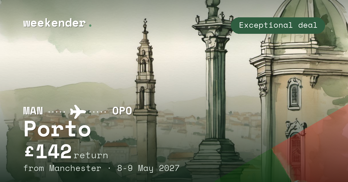 Porto weekend break from Manchester - £142 return