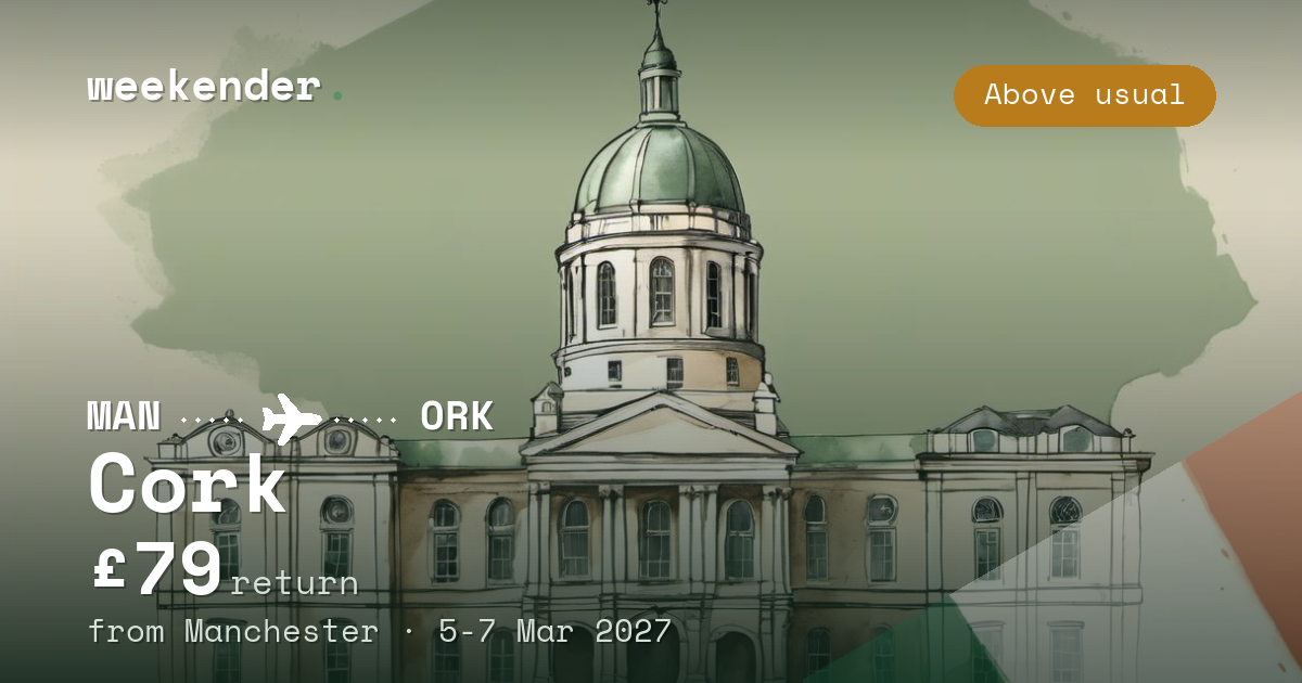 Cork weekend break from Manchester - £79 return