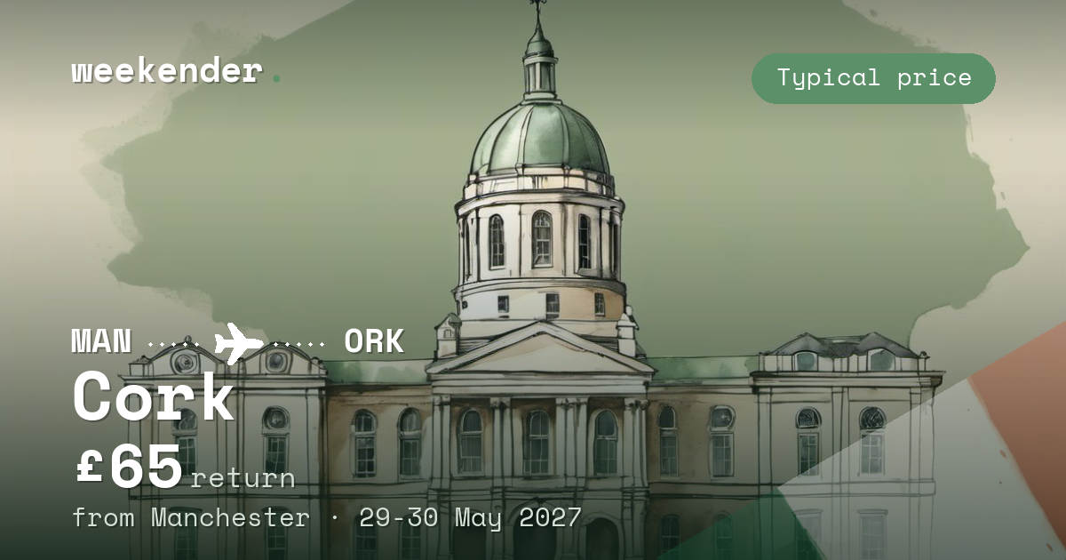 Cork weekend break from Manchester - £65 return