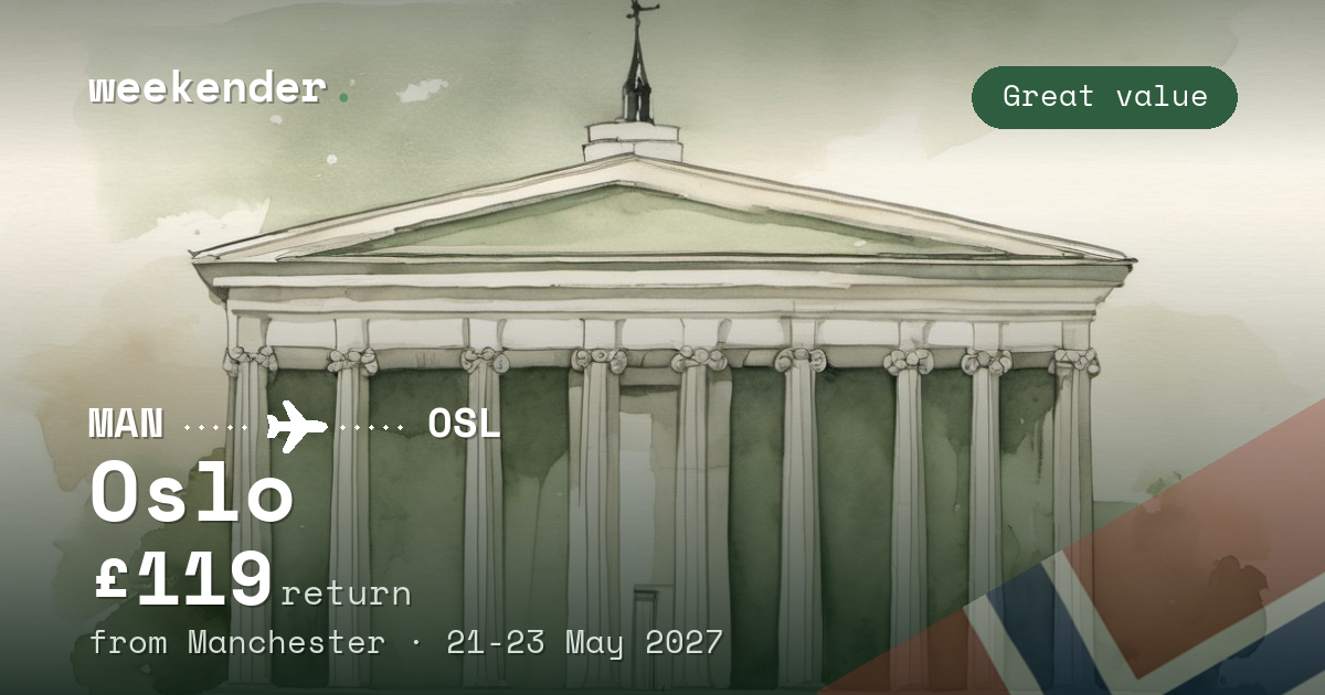 Oslo weekend break from Manchester - £119 return